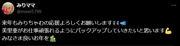 みりちゃむ　家族構成